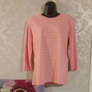 Austin Clothing Co. Pink Striped Long Sleeve Top